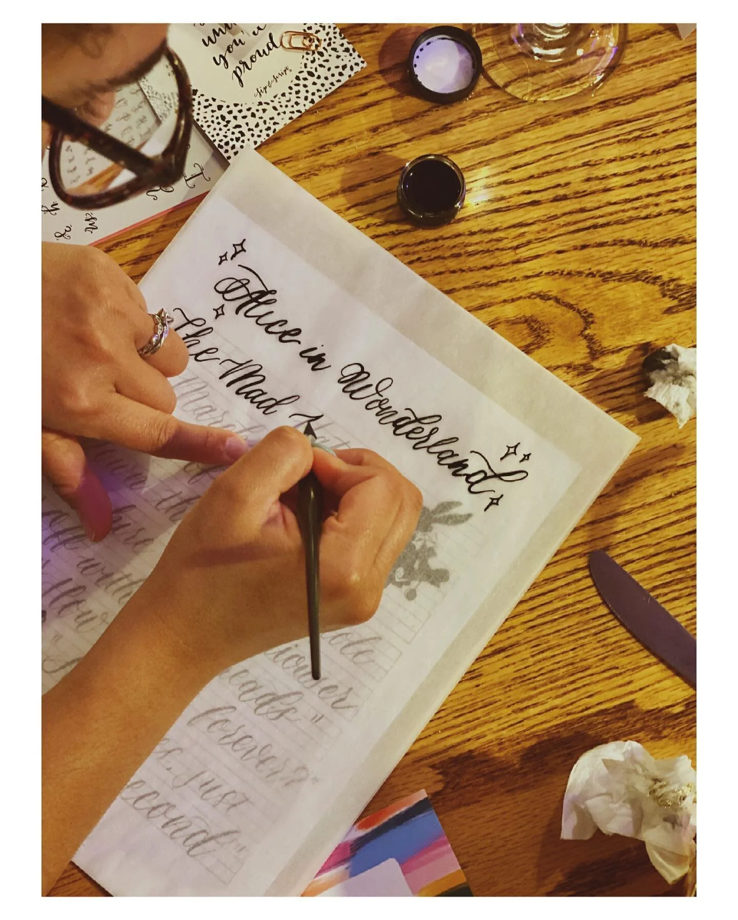 ✨ the first ever michigan @sipandscript class was a success! ✨
 
a huge thank you to everyone who attended! it was so great to see people take an interest in this art. a huge thank you to @madhatterbistro for being so accommodating! 🫖 

and speaking