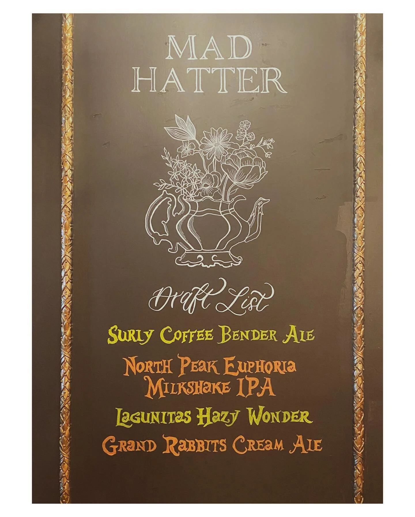 i love a good board update! if you checked my stories yesterday, this is what i was up to at @madhatterbistro, swipe for the before ⇦ ⇦ ⇦
this wall space is approx. 51&rdquo; x 34&rdquo;. not necessarily small! and this took about 2.5 hours. not too 