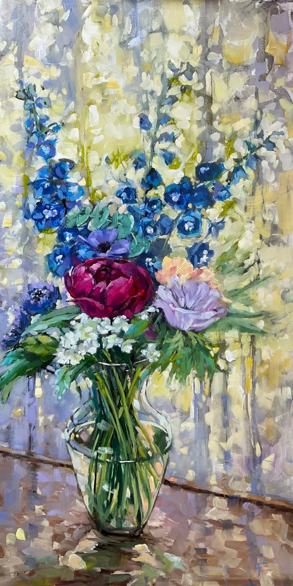 HILARY_FARMER_2026_Ink-Oil-Painting-Vertical_DELPHINIUMS_BLUE.jpg
