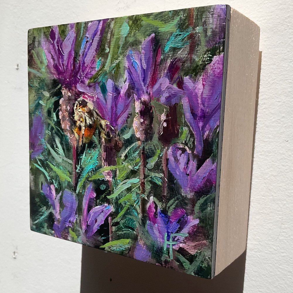 HILARY_FARMER_2025_Ink-Oil-Painting-Square_LAVENDER_BEE_MINI-V2.jpg