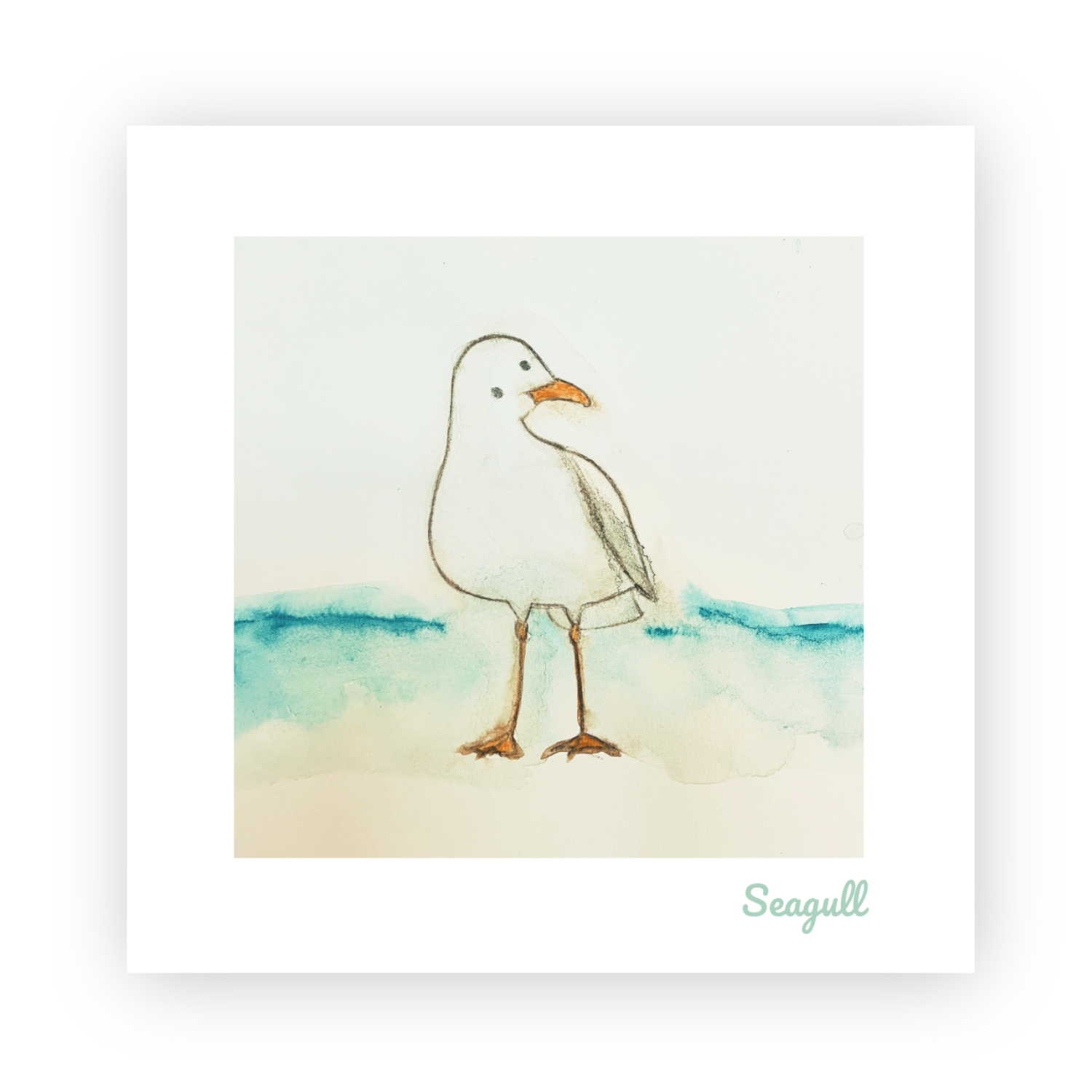 Curious Seagull Greeting Card