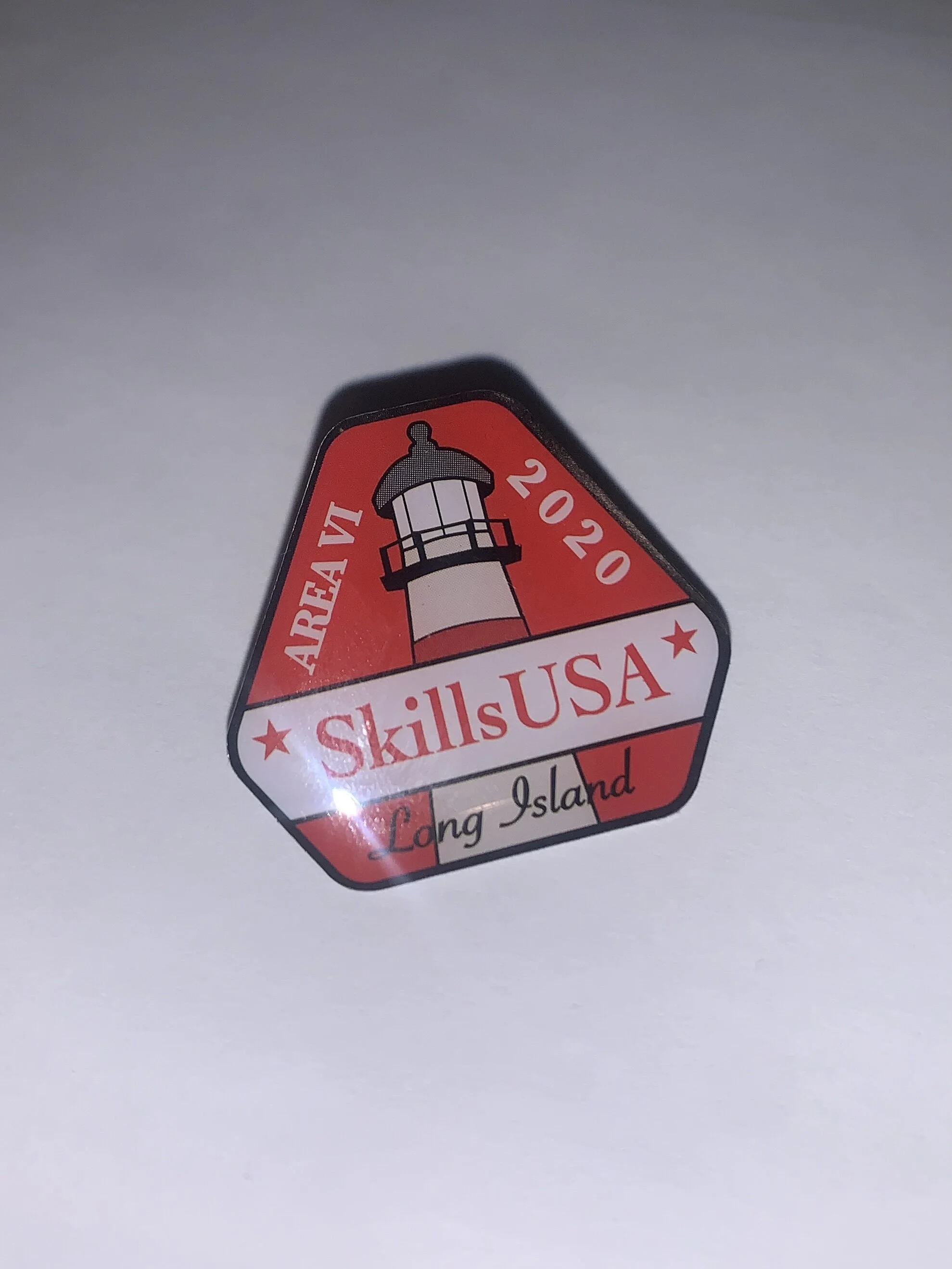 One of the pins that went through mass production