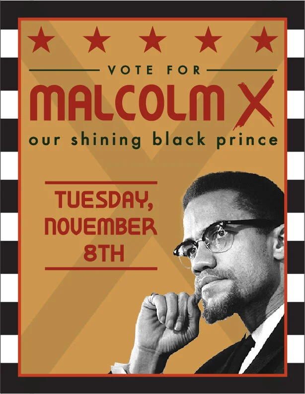 For the final poster design, I used both the skin tone color palette, representing the colored people, and the 13 black and white stripes, representing the stripes on the American flag and the division of color in America. I also added "Our Shining B