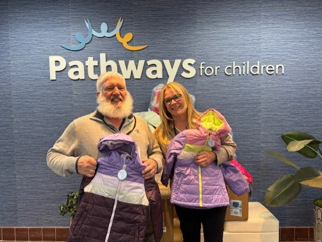 We&rsquo;re so grateful to the Knights of Columbus in Gloucester for their generous donation of 60 brand-new winter jackets! 

Pictured are Kathy Wilson, Volunteer Coordinator for Pathways for Children, and Mark Natti from the Knights of Columbus.

S