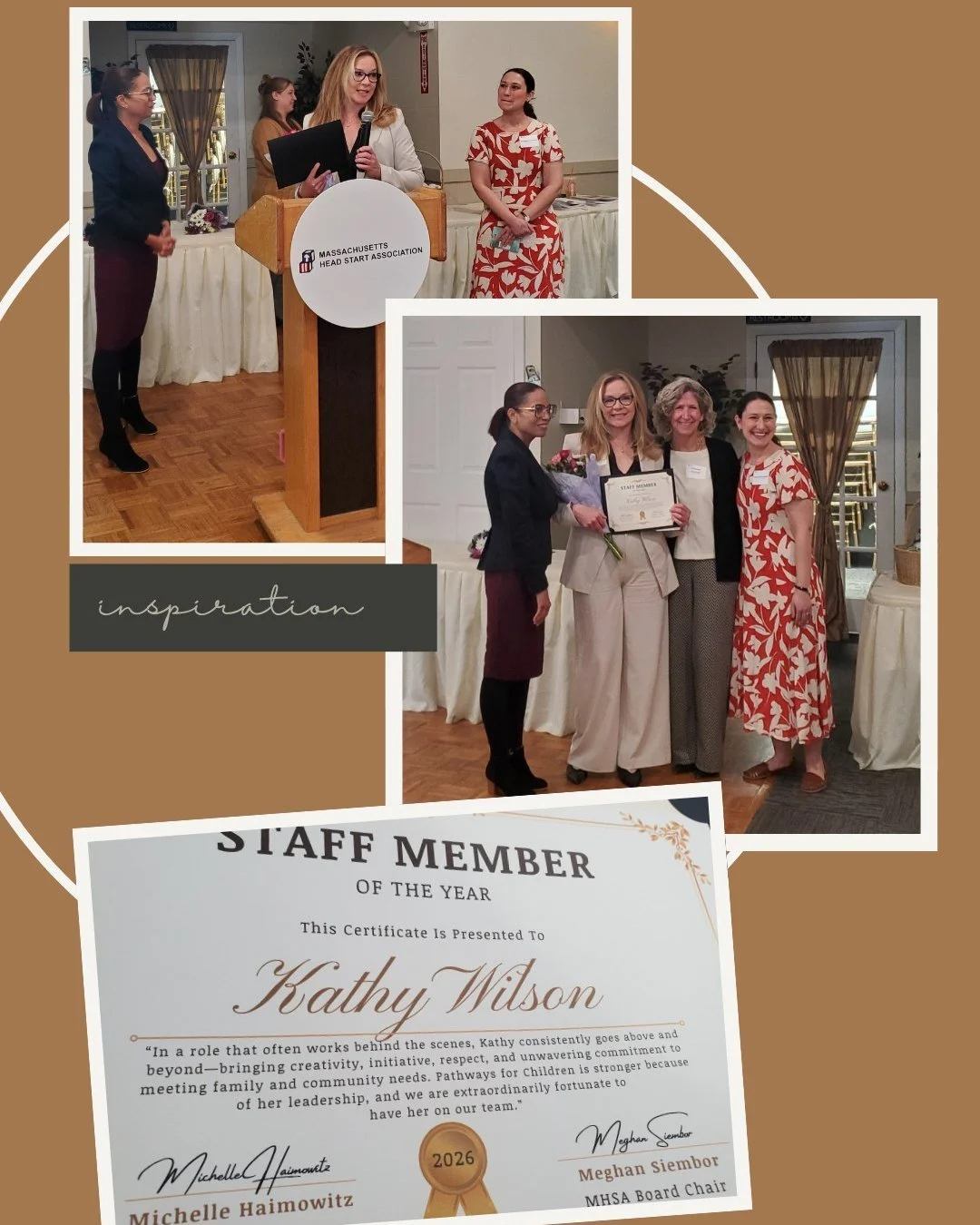 ✨ Big news to celebrate! ✨

 Congratulations to Kathy Wilson, who was named one of just two statewide recipients of the Staff Member of the Year Award at last Friday&rsquo;s Massachusetts Head Start Association Annual Meeting!

As Volunteer Coordinat