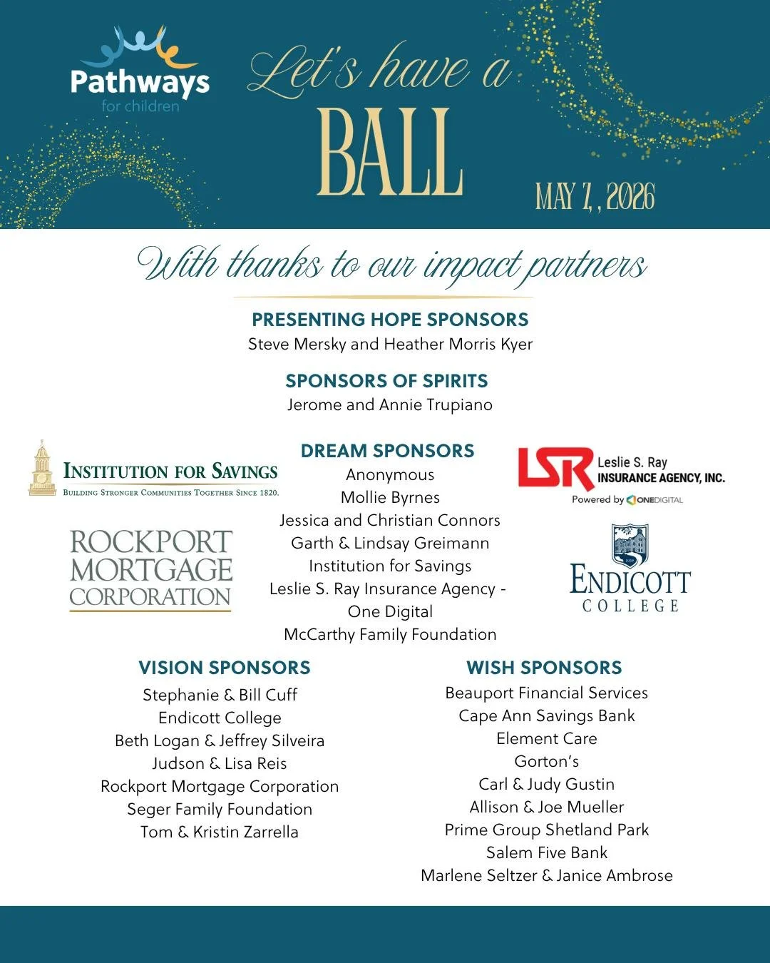 With thanks to our impact partners for supporting the Let's Have a Ball Gala. 

We look forward to seeing everyone tomorrow night at Danversport!

#lethaveaball2026 #danversport