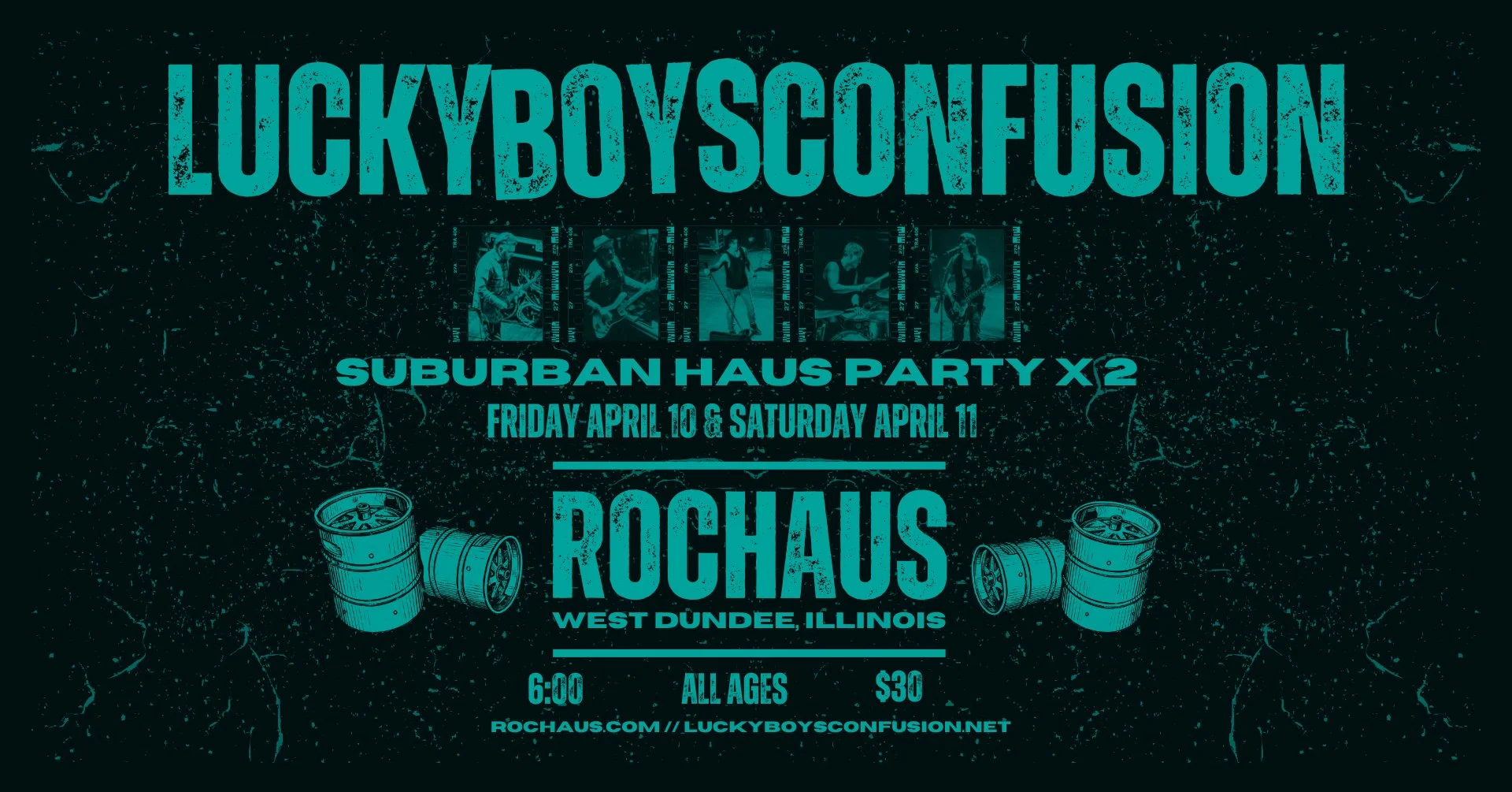 Lucky Boys Confusion, Suburban Haus Party x 2, RocHaus, April 10th &amp; 11th 2026