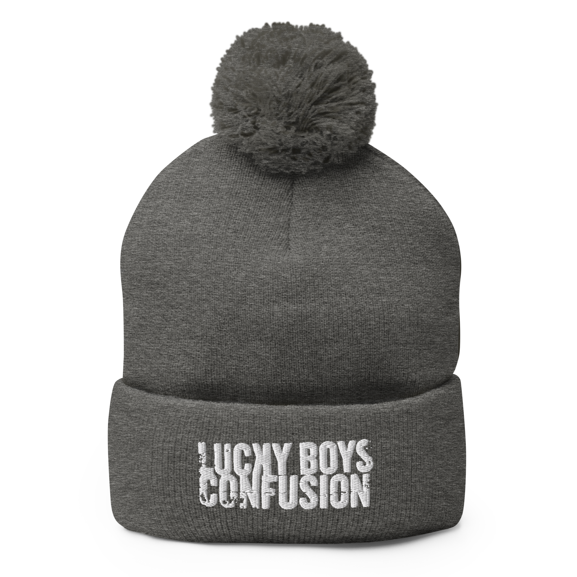Pom-Pom Beanie Dark Heather Grey