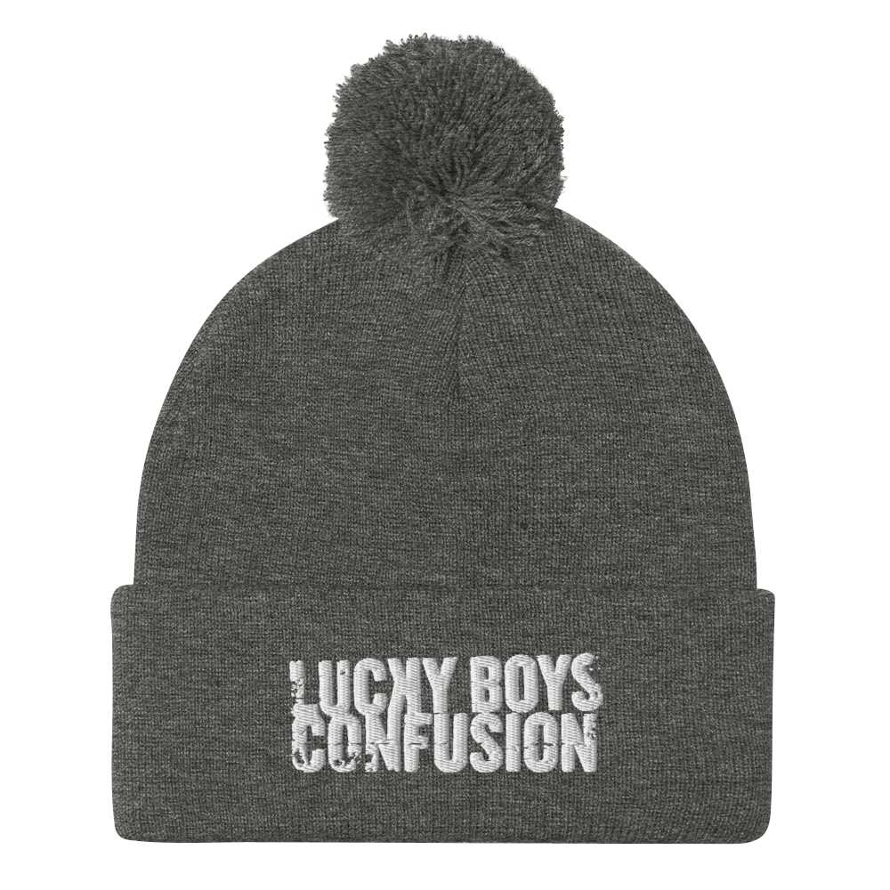 Lucky Boys Confusion Pom-Pom Beanie Dark Heather Grey - 2.png