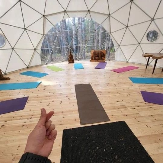 Breathwork and Yoga here :) 

Dreamy location in the middle of the forest ! Thanks again for inviting me to guide yoga practice here. So happy to create real connections with this beautiful souls who dedicate time to help in different indigenous comm