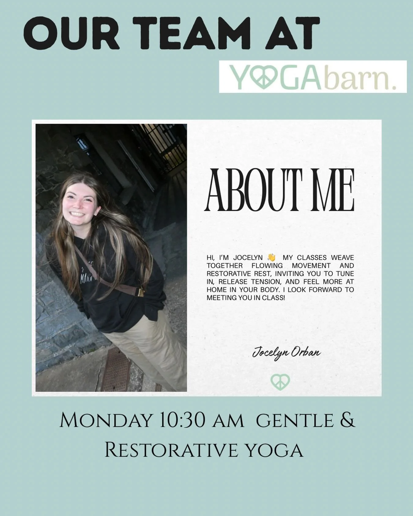 Introducing Jocelyn Orban🫶🏼

Bio

Hi, I&rsquo;m Jocelyn 👋 My classes weave together flowing movement and restorative rest, inviting you to tune in, release tension, and feel more at home in your body. I look forward to meeting you in class!

#nama