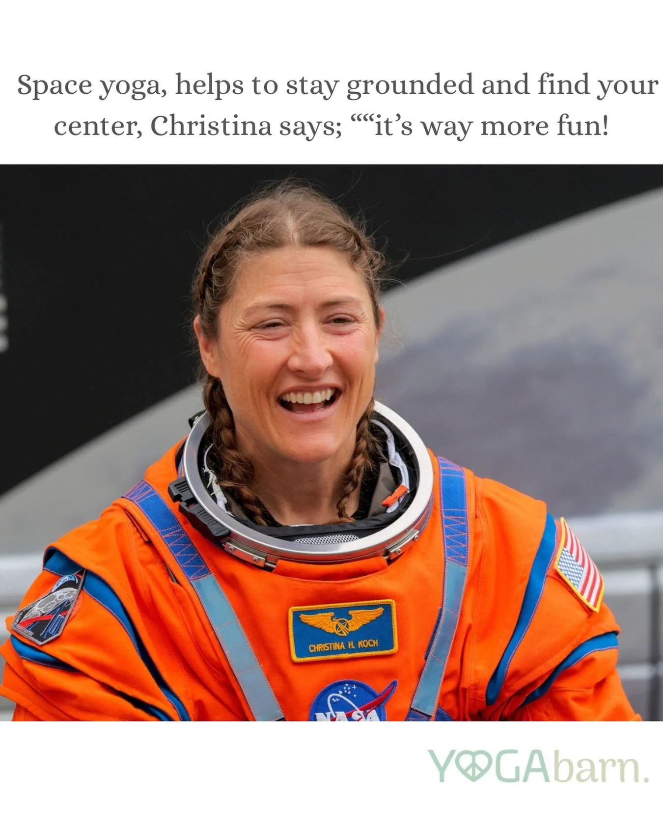 🌙✨ If she can do yoga 252,000 miles from Earth, you have no excuse to skip your mat today.
NASA astronaut Christina Koch &mdash; the first woman to journey around the Moon &mdash; has said yoga was a key part of her routine during her record-breakin