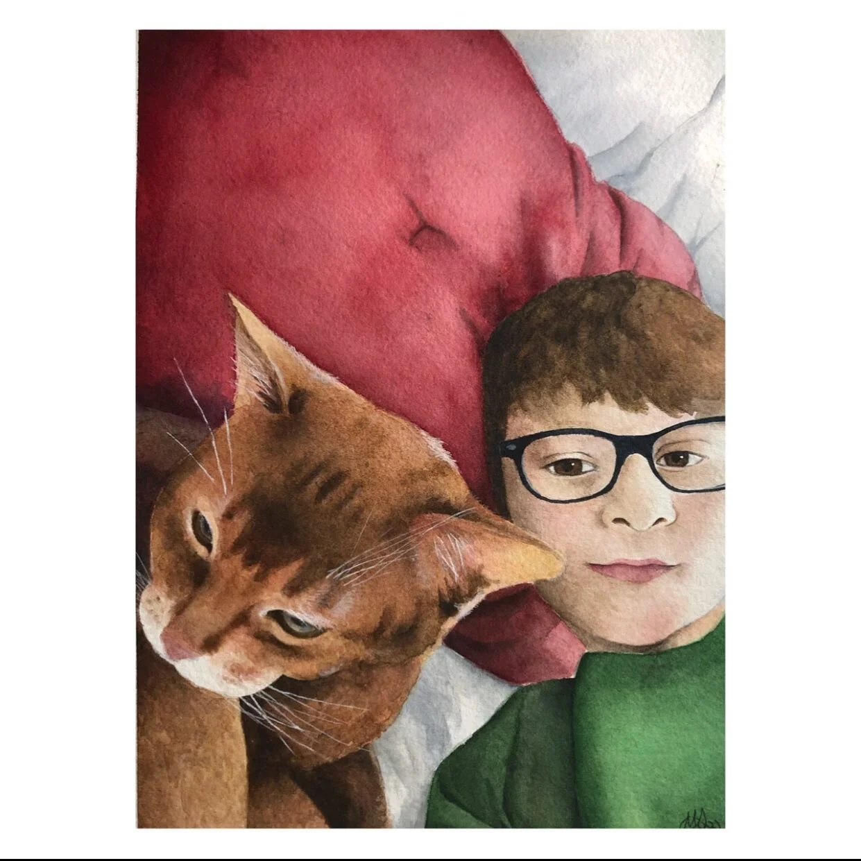 ⚜️This fun commission was completed in watercolor on 8x10 strathmore 300GSM paper. 

⚜️Though this piece was completed a while ago I had accidentally deleted this and then forgot to repost. So today is the day! 😂
.
.
#art #artist #fineart #watercolo