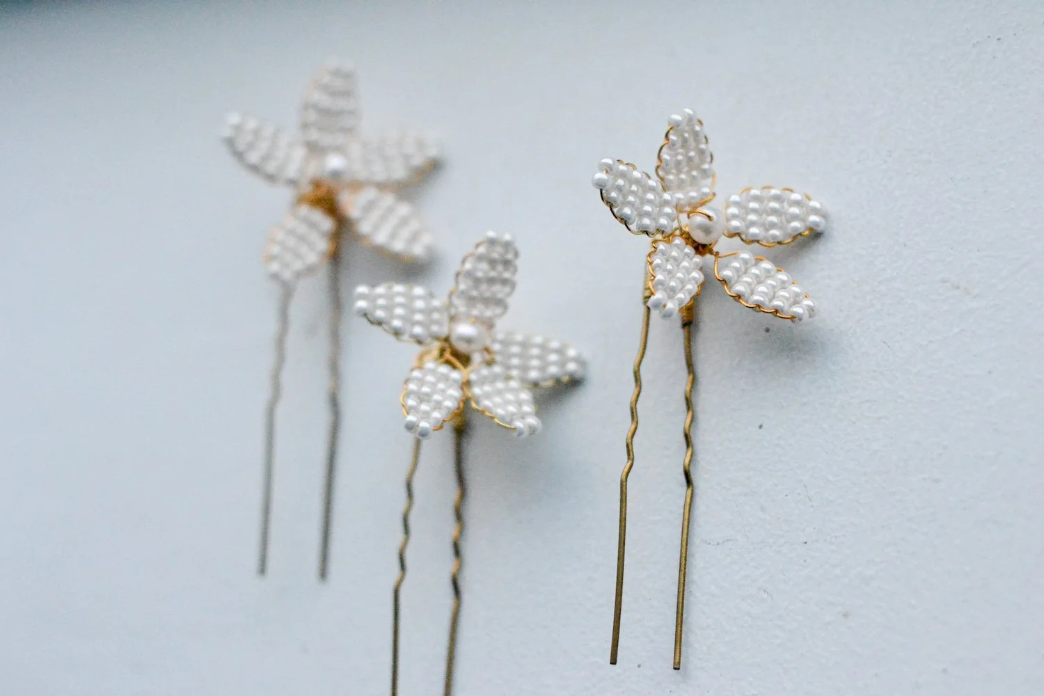 Elegant Hand-Beaded Hairpin Set