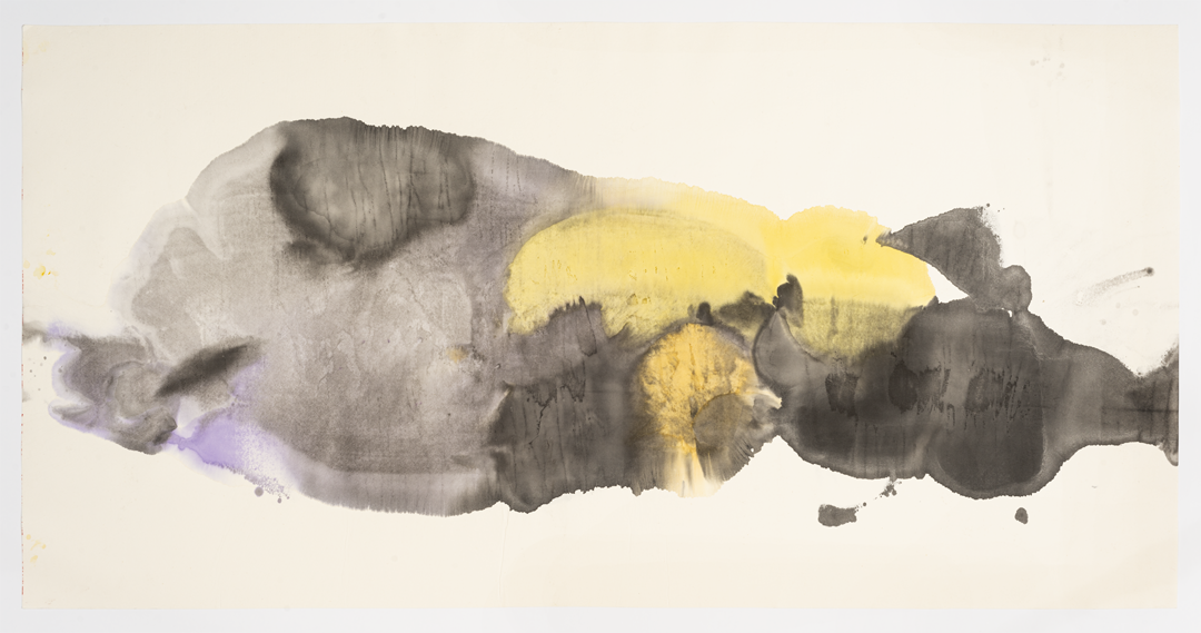 Ink and watercolor on paper, size: 27.5in x 54in