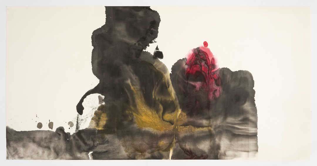 Ink and watercolor on paper, size: 27.5in x 54in