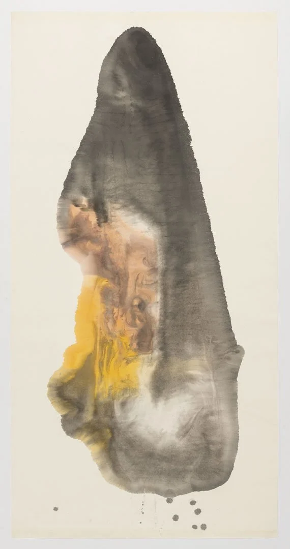 Ink and watercolor on paper, size: 27.5in x 54in