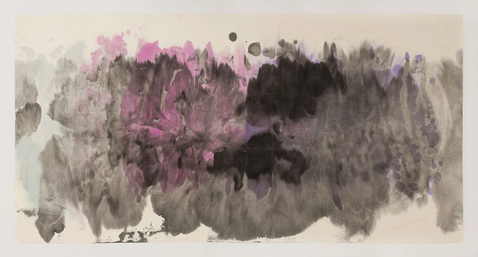 Ink and watercolor on paper, size: 27.5in x 54in