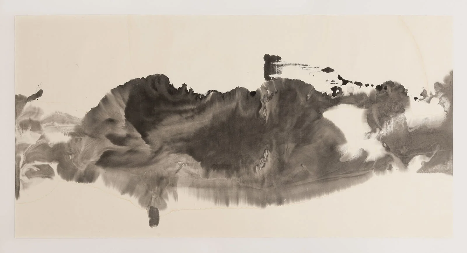 Ink and watercolor on paper, size: 27.5in x 54in