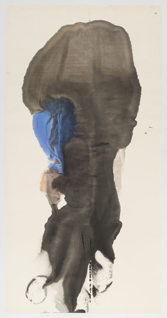 Ink and watercolor on paper, size: 27.5in x 54in