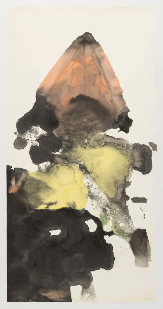 Ink and watercolor on paper, size: 27.5in x 54in