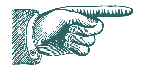 Illustration of a hand pointing to the text on the right right