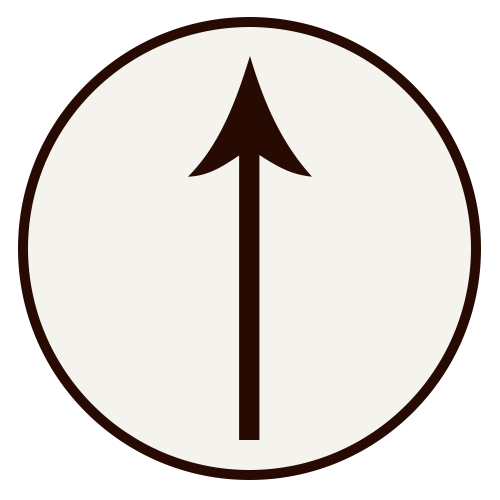 Arrow pointing upwards - back to top button