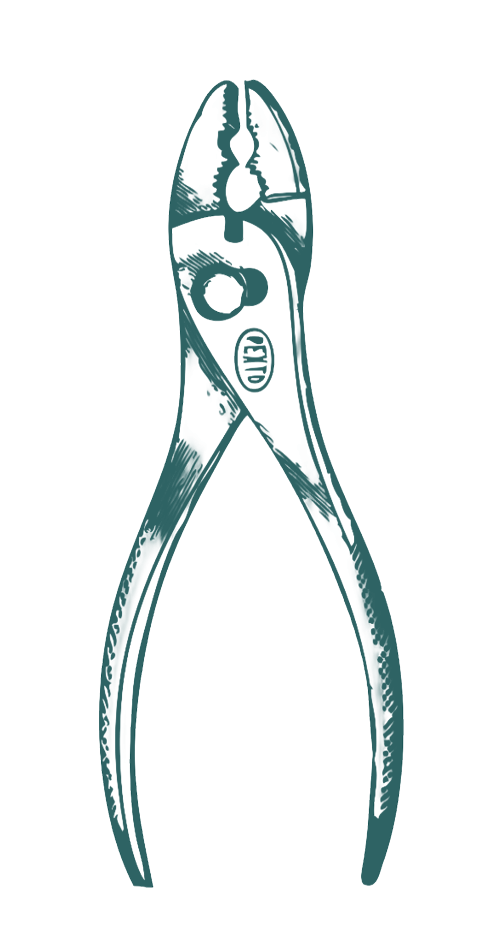 Vintage illustration of a pair of pliers