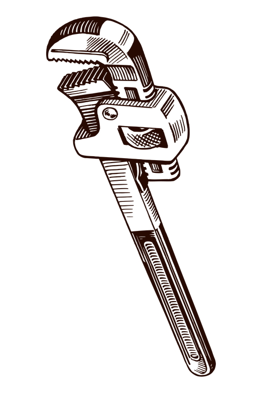 Vintage illustration of a wrench