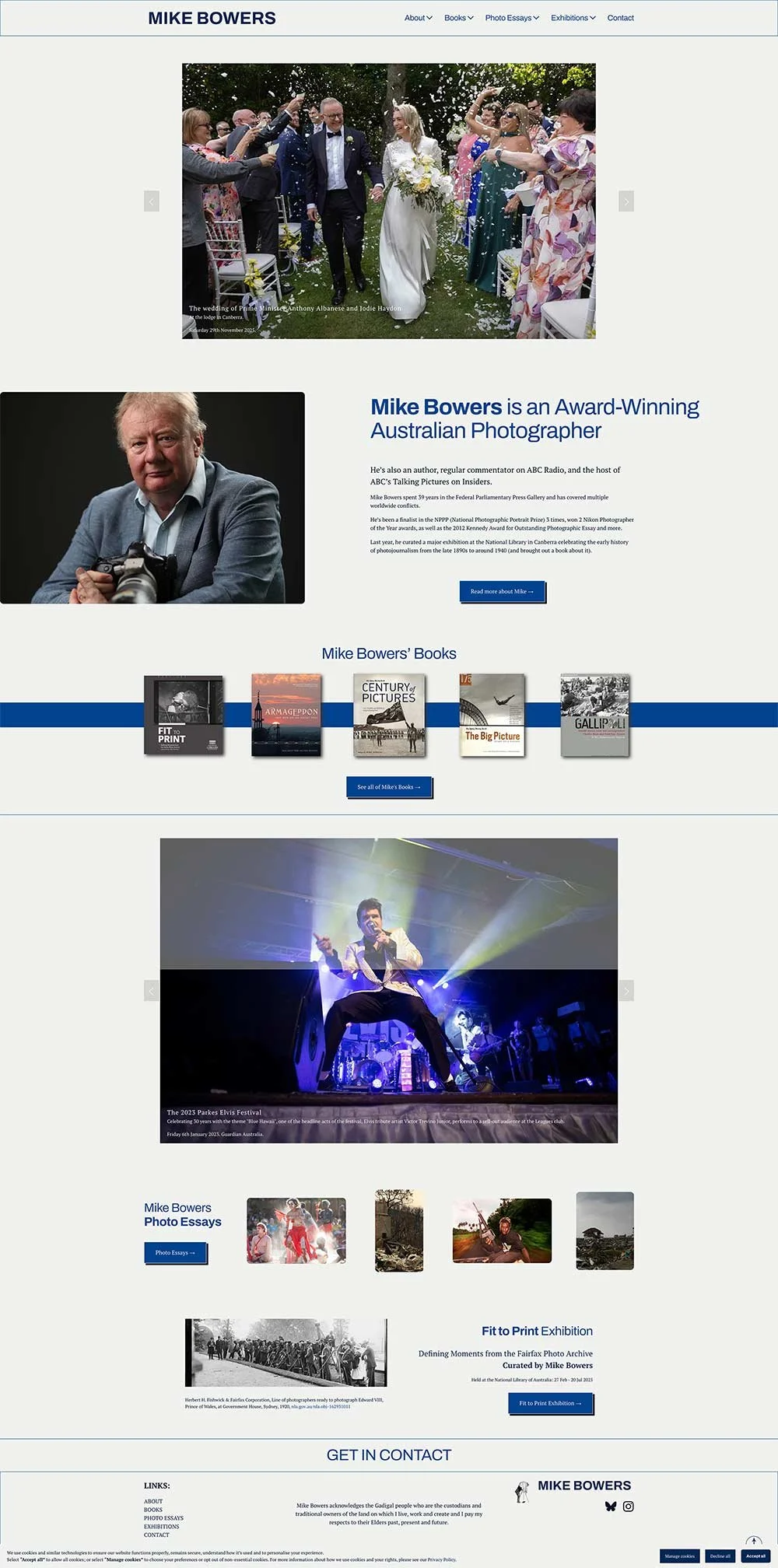 Full length image of Mike Bowers website design