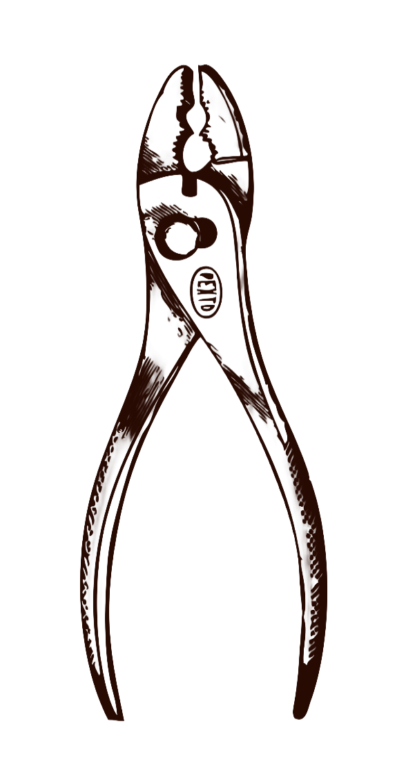 Vintage illustration of pliyers