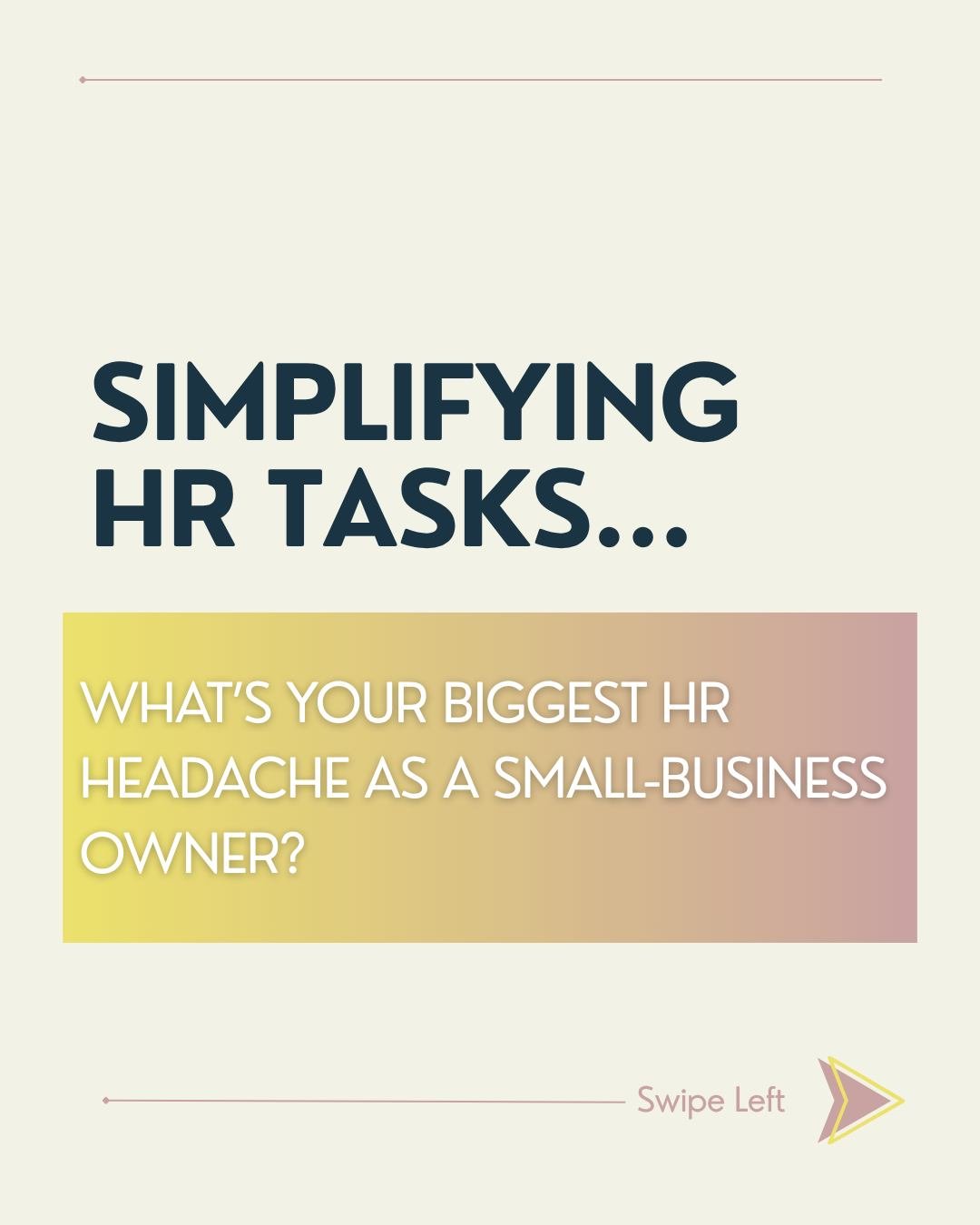 📋 Simplifying HR Tasks 📋

Running HR on your own can feel overwhelming, from tracking leave requests to keeping policies up to date. 

Swipe through for three quick tips to simplify your day-to-day: a shared calendar, a staff FAQ sheet, and automat