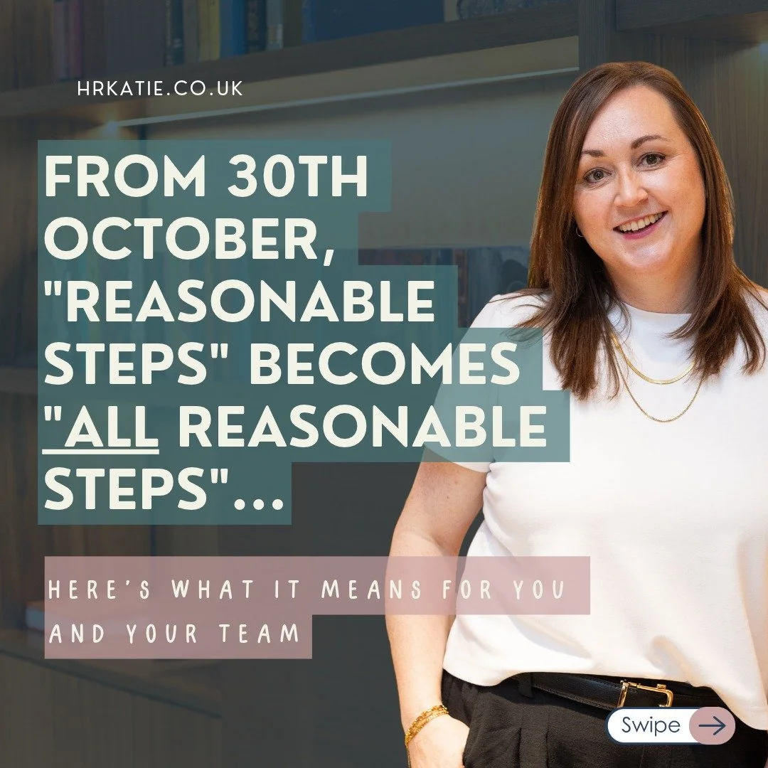 From 30th October, the rules on preventing sexual harassment at work tighten up, and the responsibility sits squarely with you as the employer.

You've actually had a duty to take reasonable steps since October 2024, so this isn't brand new, but the 