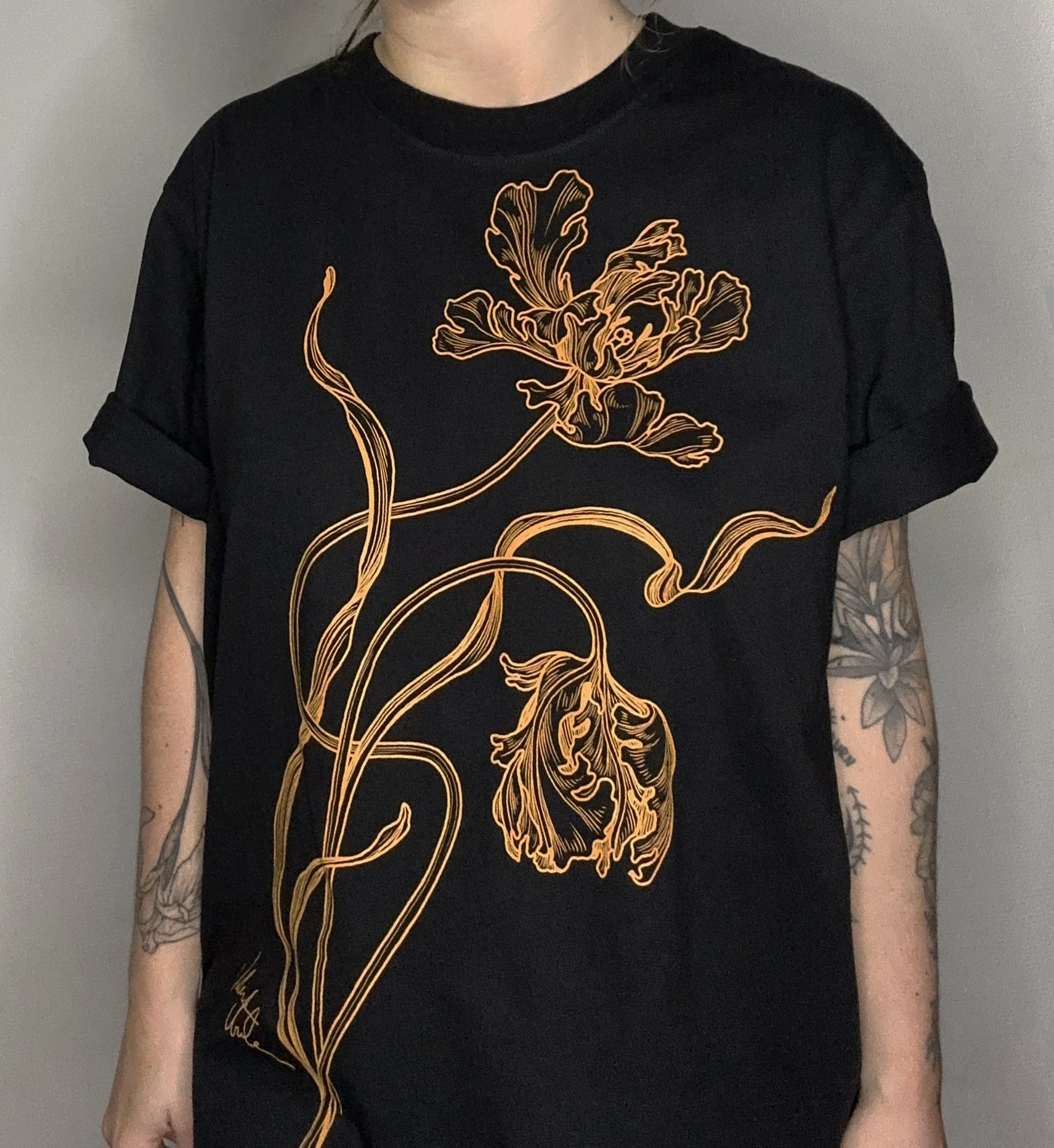 Tulips T-shirt - Black