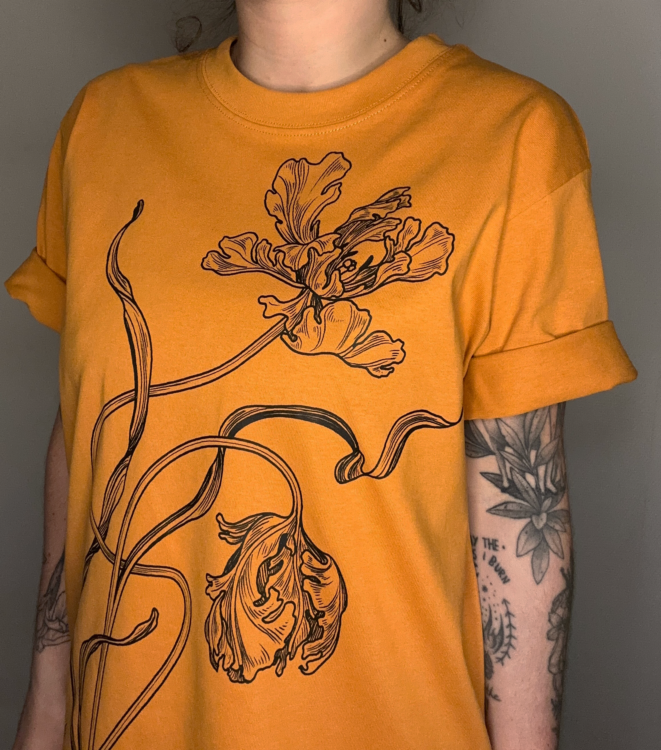 Tulips T-shirt - Ochre