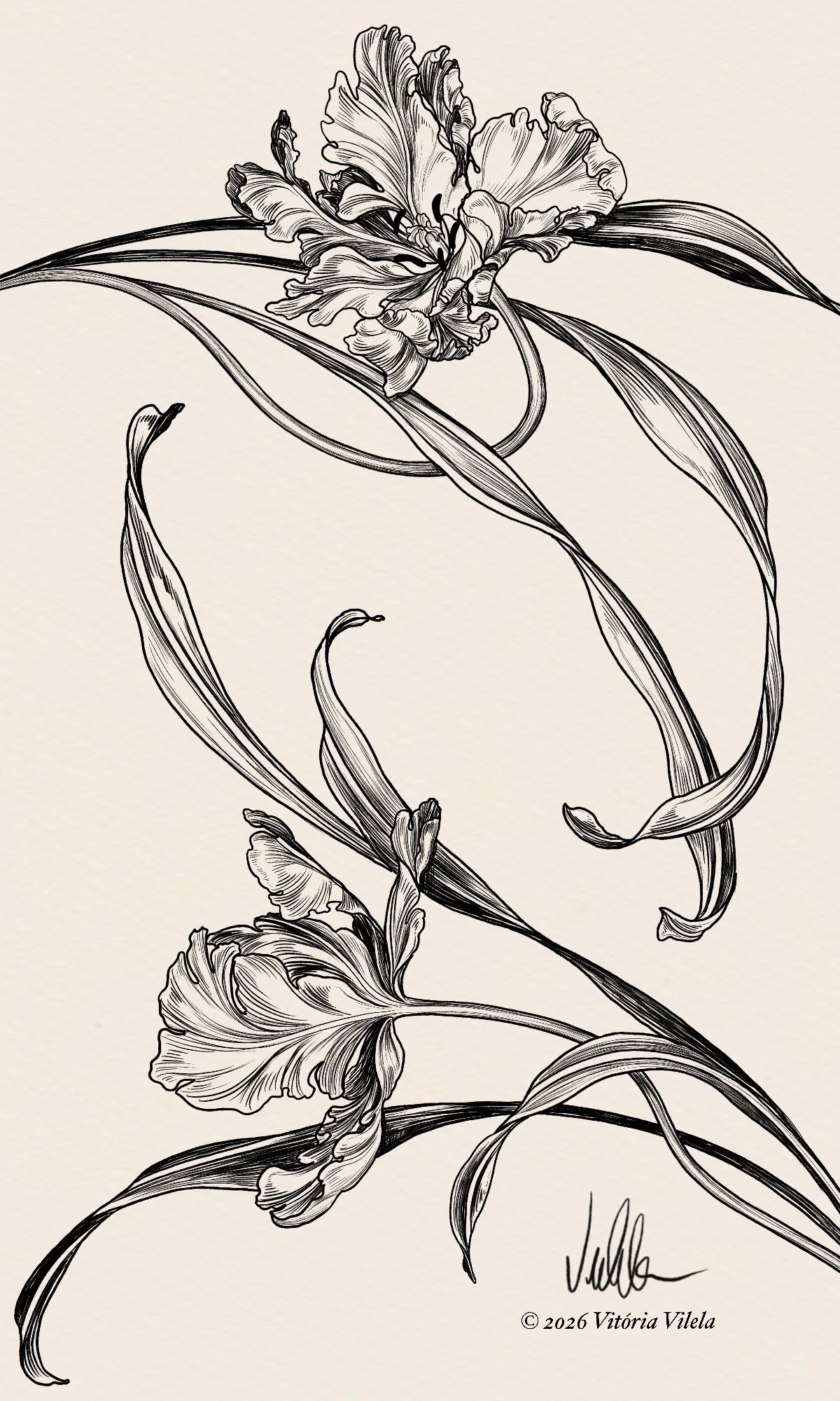 Tulips N. 72 - backpiece