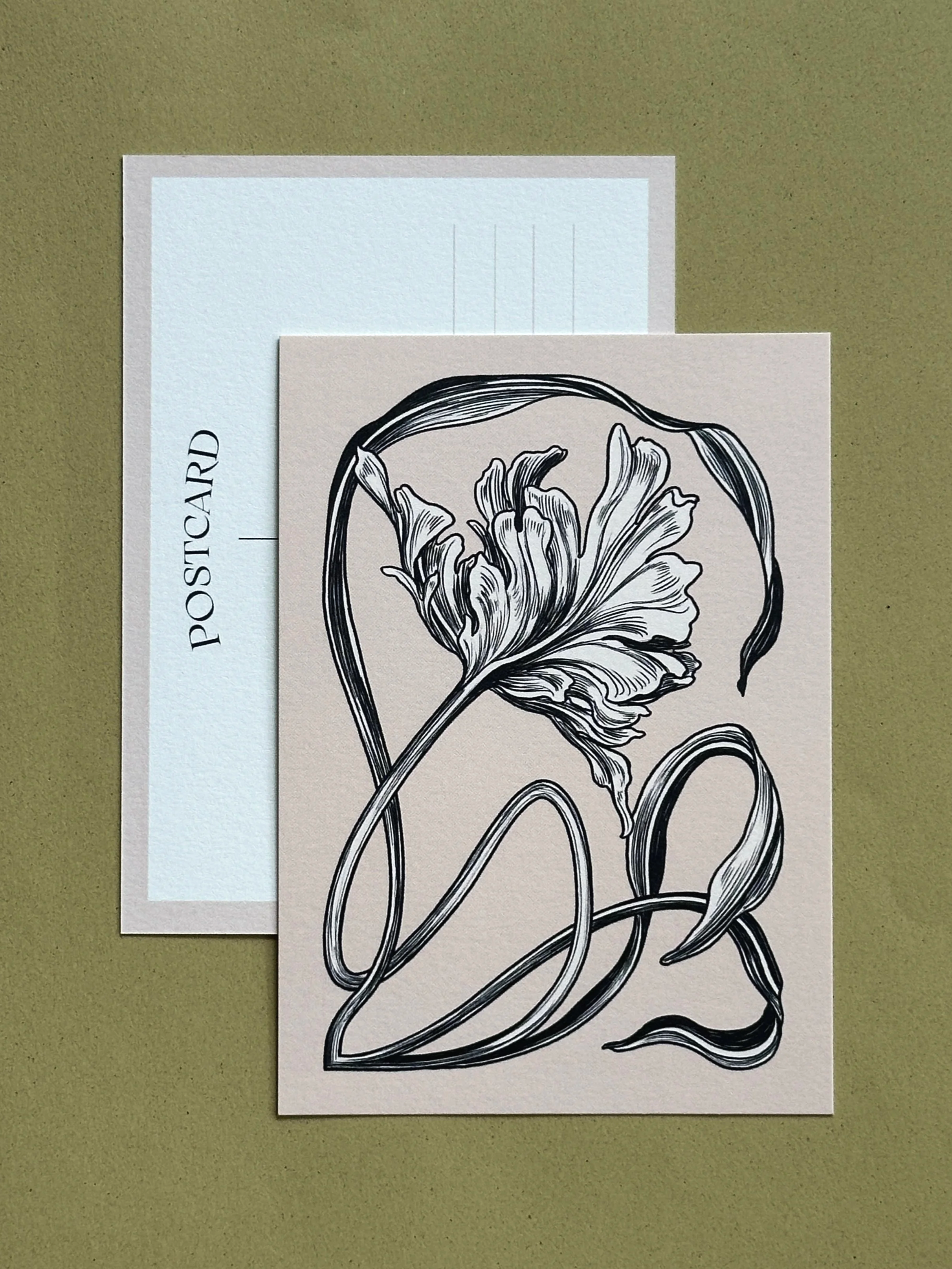 Tulip Nouveau Postcard