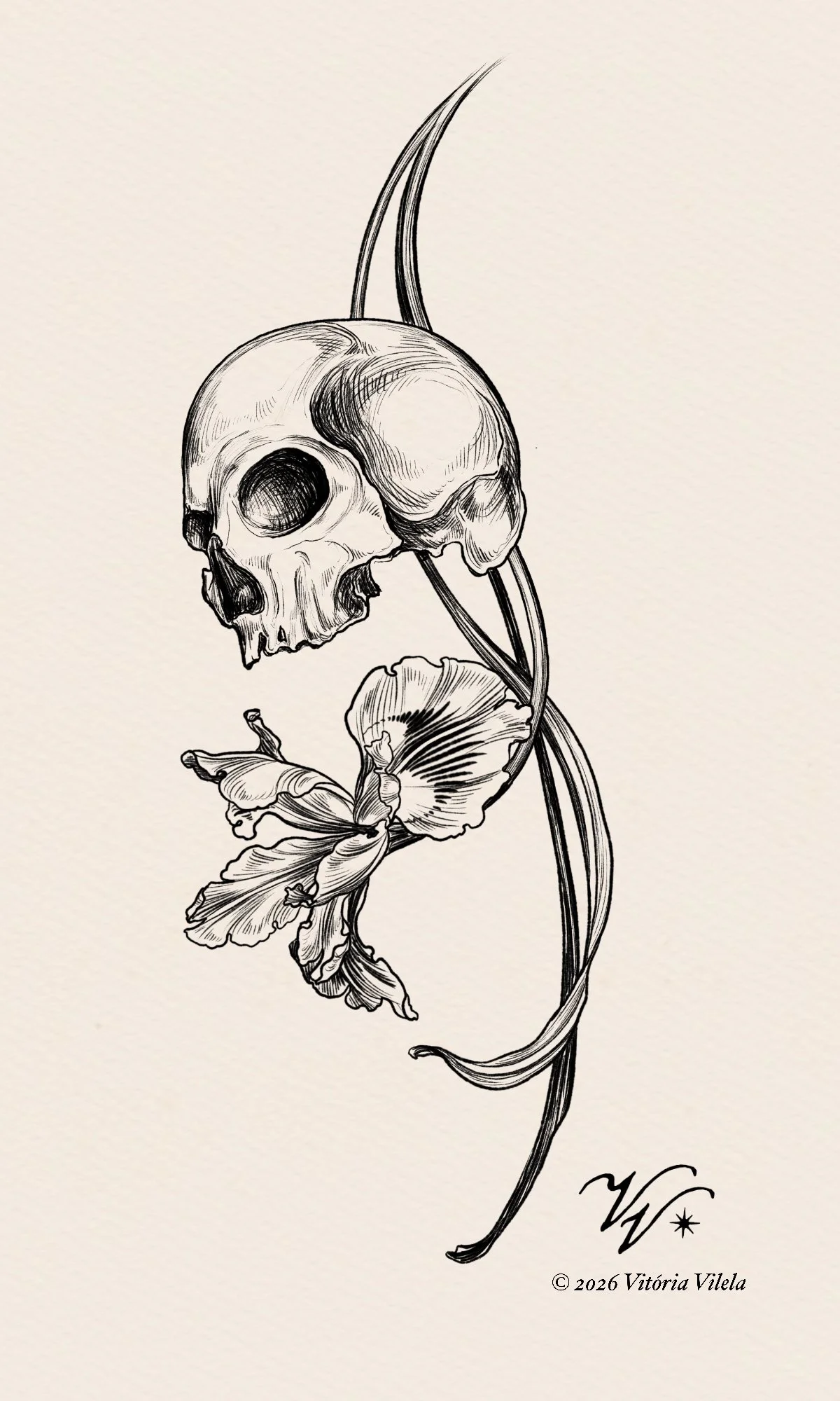 Blooming Skull N.10 - Min. 17cm