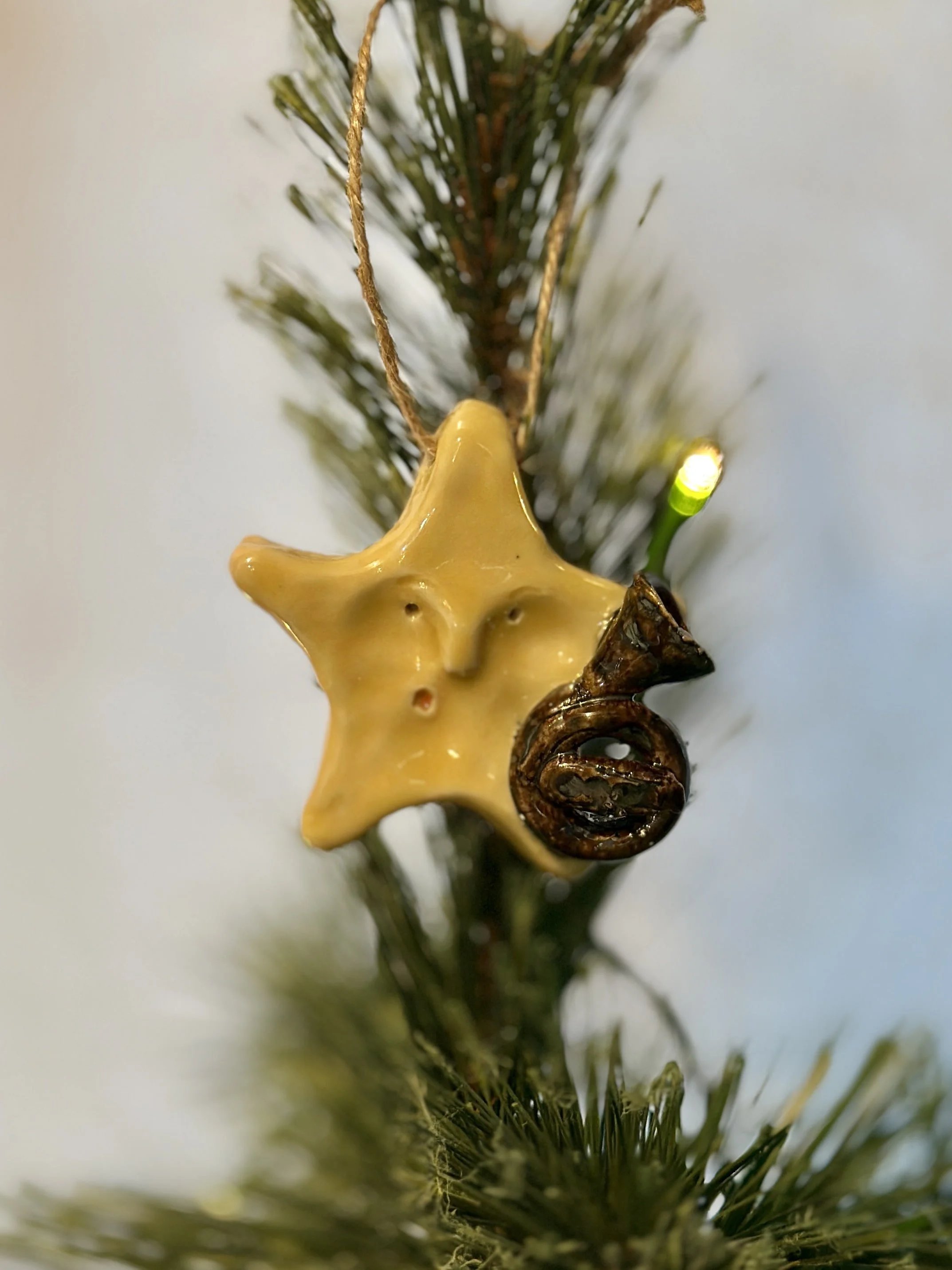 Musical Stars Clay Tree Ornaments