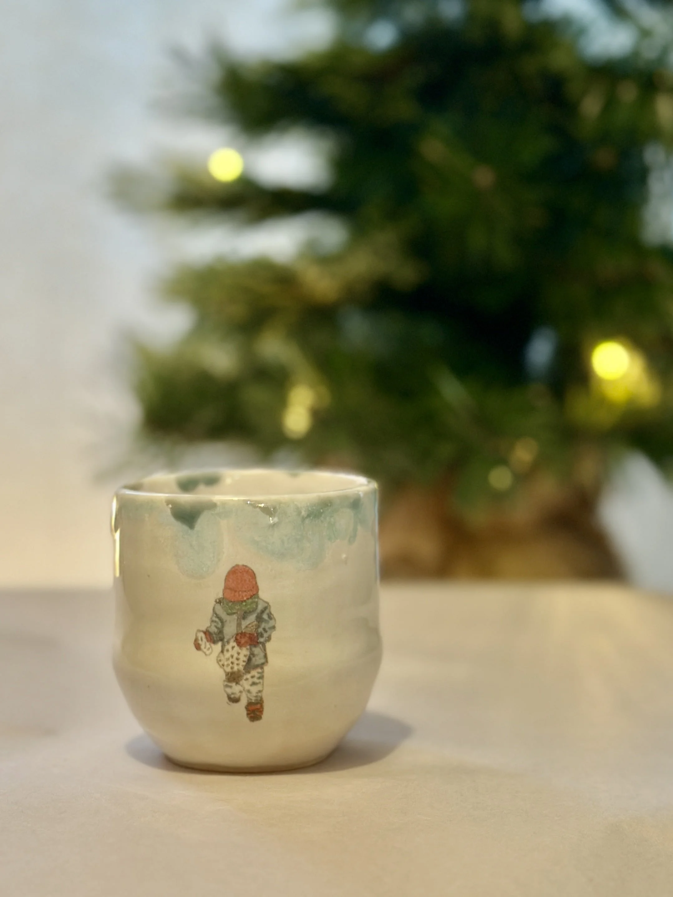 Little Winter Wanderer Speckled Espresso Cup/Shot Glass