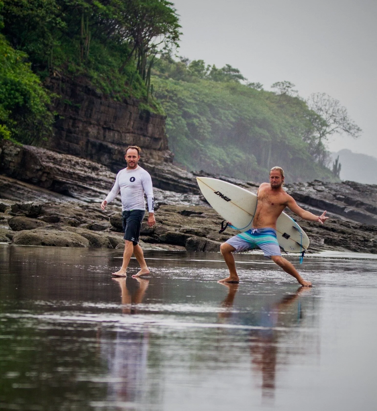 Surfers at Playa Yankee Nicaragua 