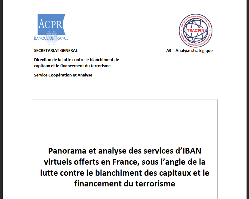 IBAN virtuels: l’ACPR et TRACFIN alertent sur certaines pratiques à risque