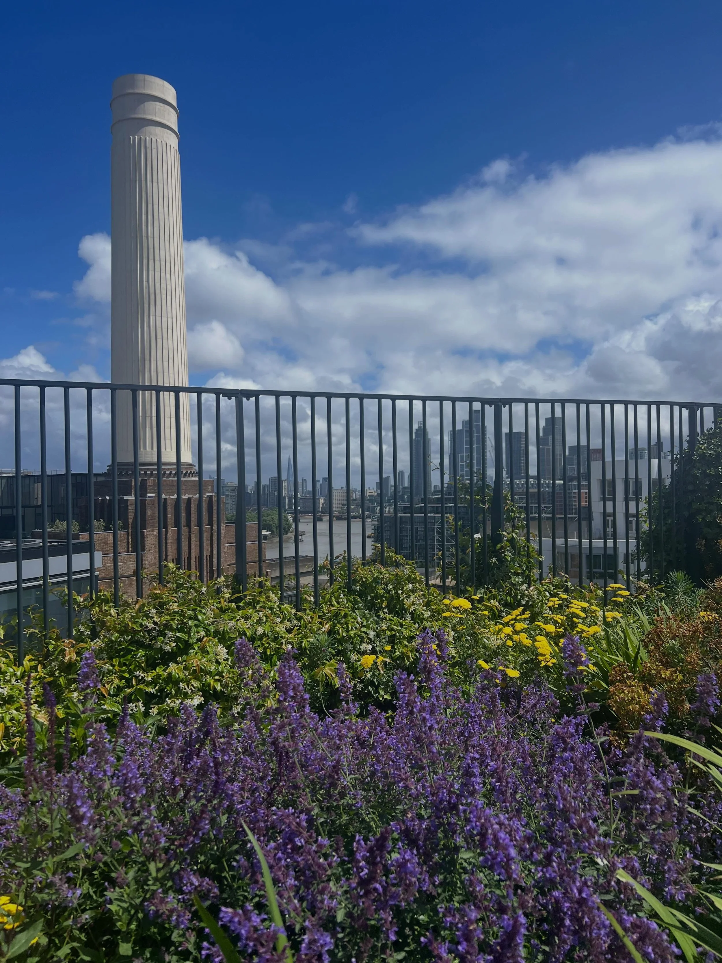 Fun weekend dodging the rain to see some of London&rsquo;s secret gardens #log2026. Battersea Power Station, 120 Fenchurch St, Aga Khan Centre and Hyde Park Square. All very different and inspiring! 
.
.
#opengardens 
#london
#gardenvisit 
#gardendes