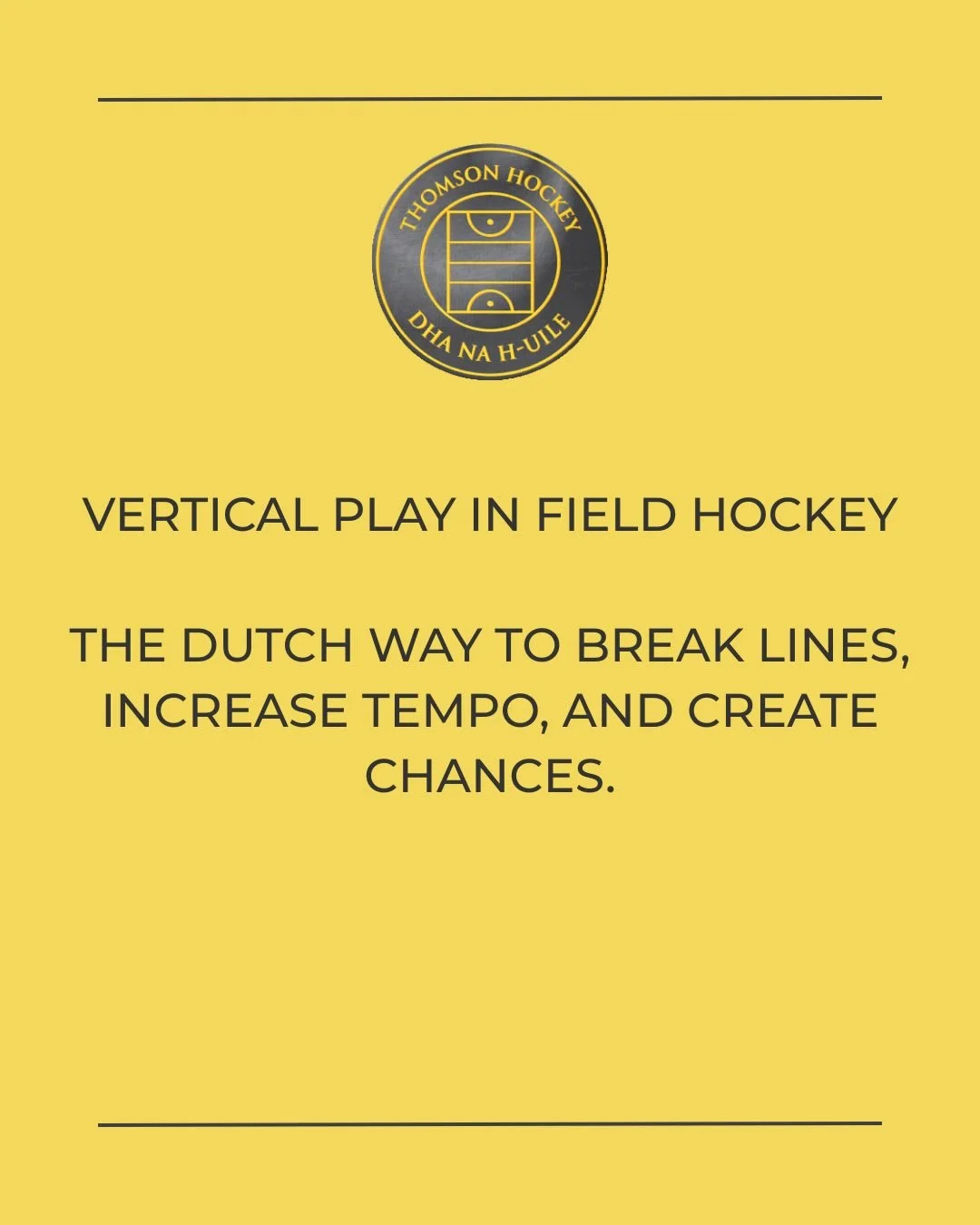 Forward play all the way #dutchhockey #thomsonhockey #verticalhockey breaklines