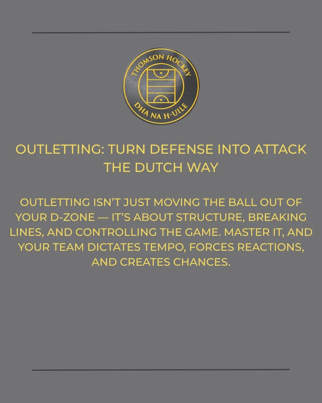 Outletting made easy #beatthepress #dutchhockey #thomsonhockey