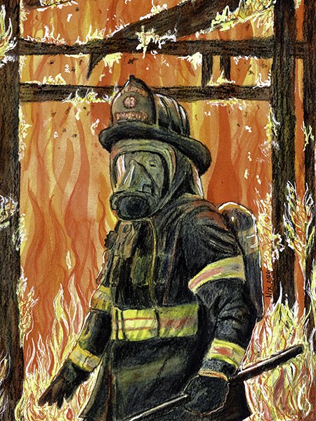 Hero in Flames