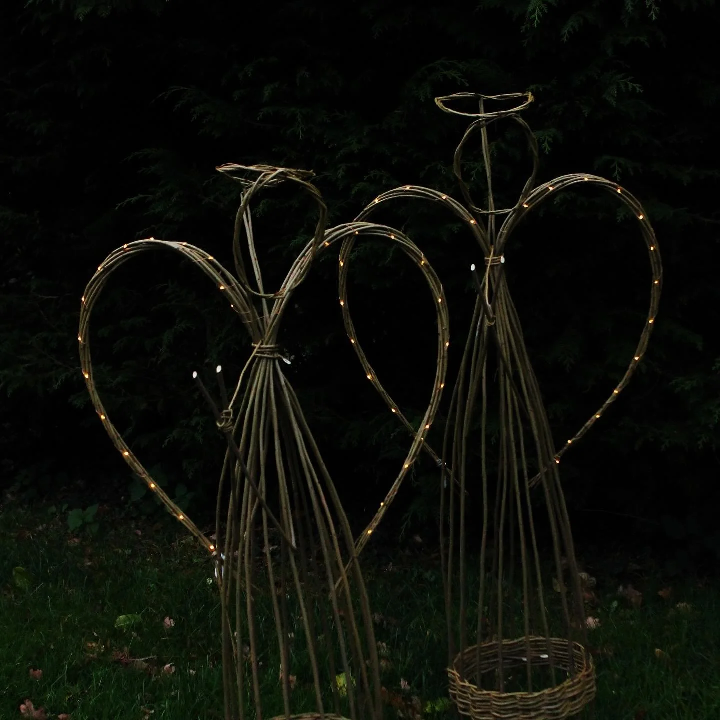 Something a little different for the grid &hellip; I am obsessed with these willow angels this season and have got a limited number for sale through my website. All handmade by me, with Somerset Willow, standing approx 5 ft tall and finished with fai