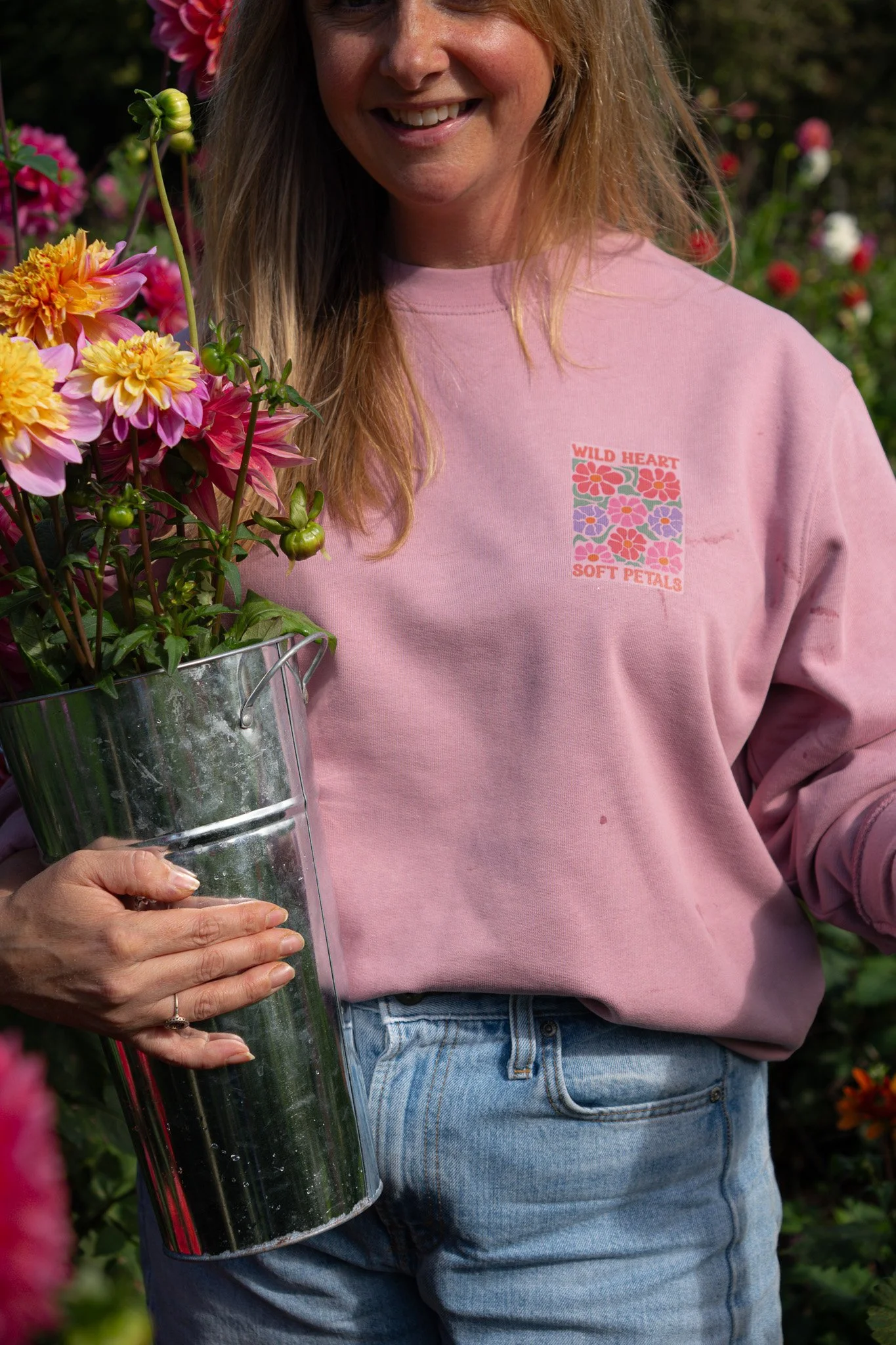 wild heart soft petals jumper