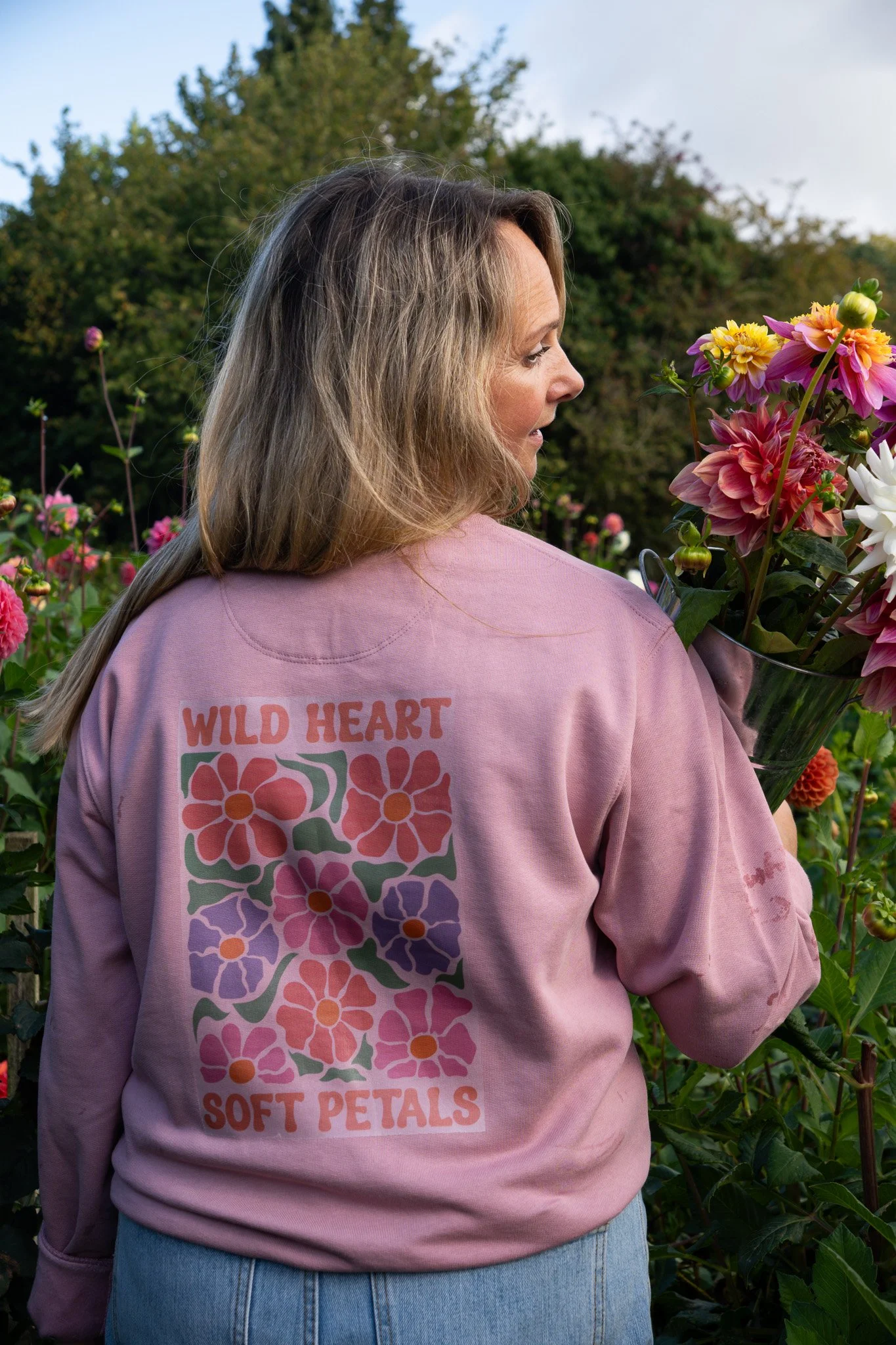 wild heart soft petals sweatshirt