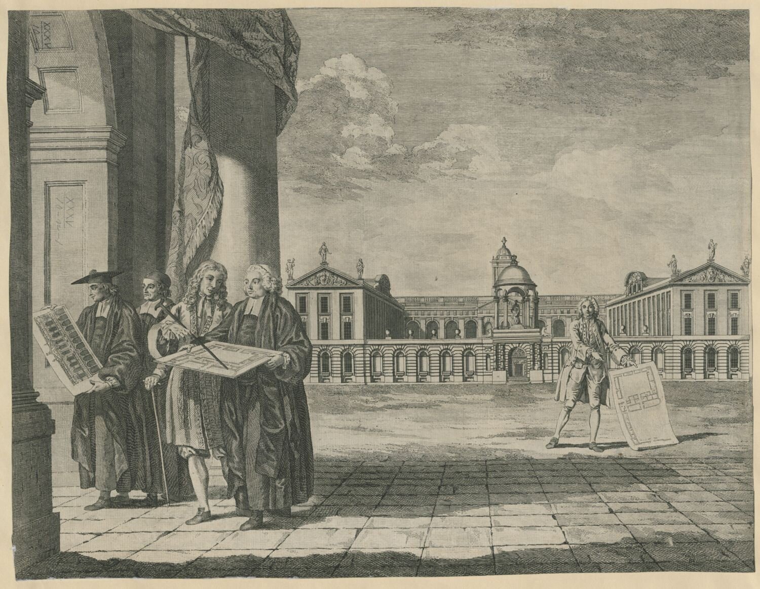 Queen's College Oxford from The King’s Topographical Collection